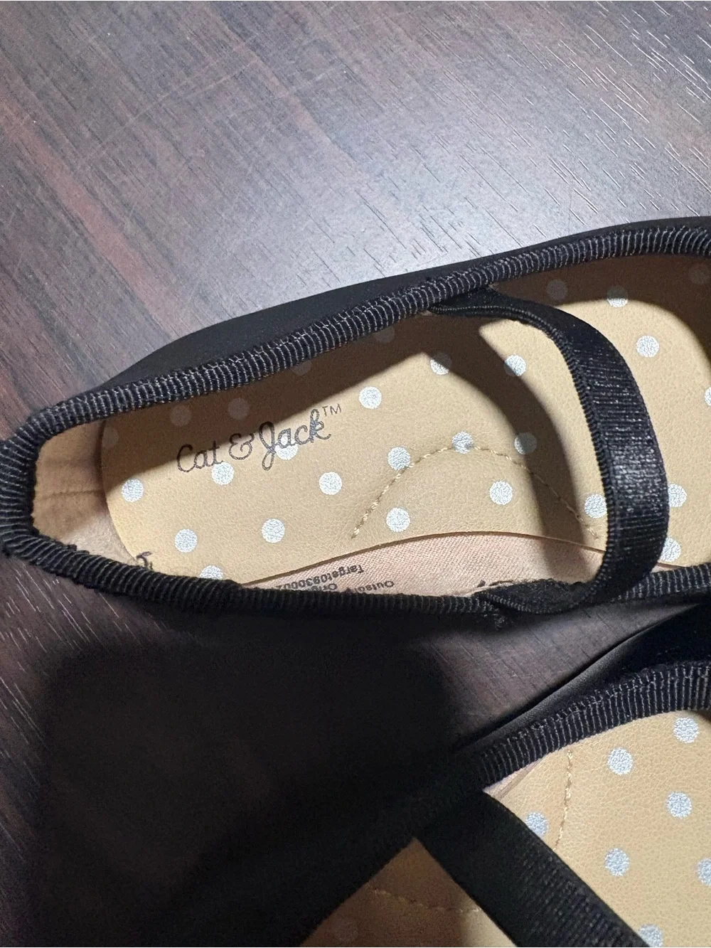Cat & Jack Nora 2.0 Slip On Black Ballet Flats Dress Shoes Size 6